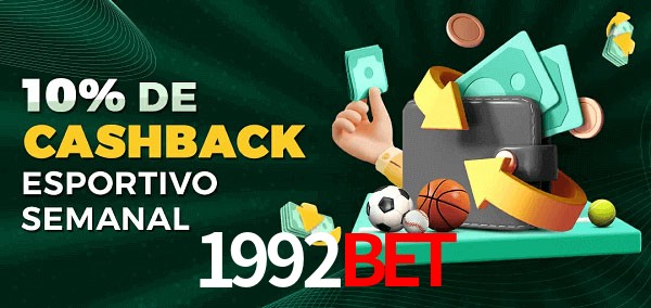 10% de bônus de cashback na 1992bet